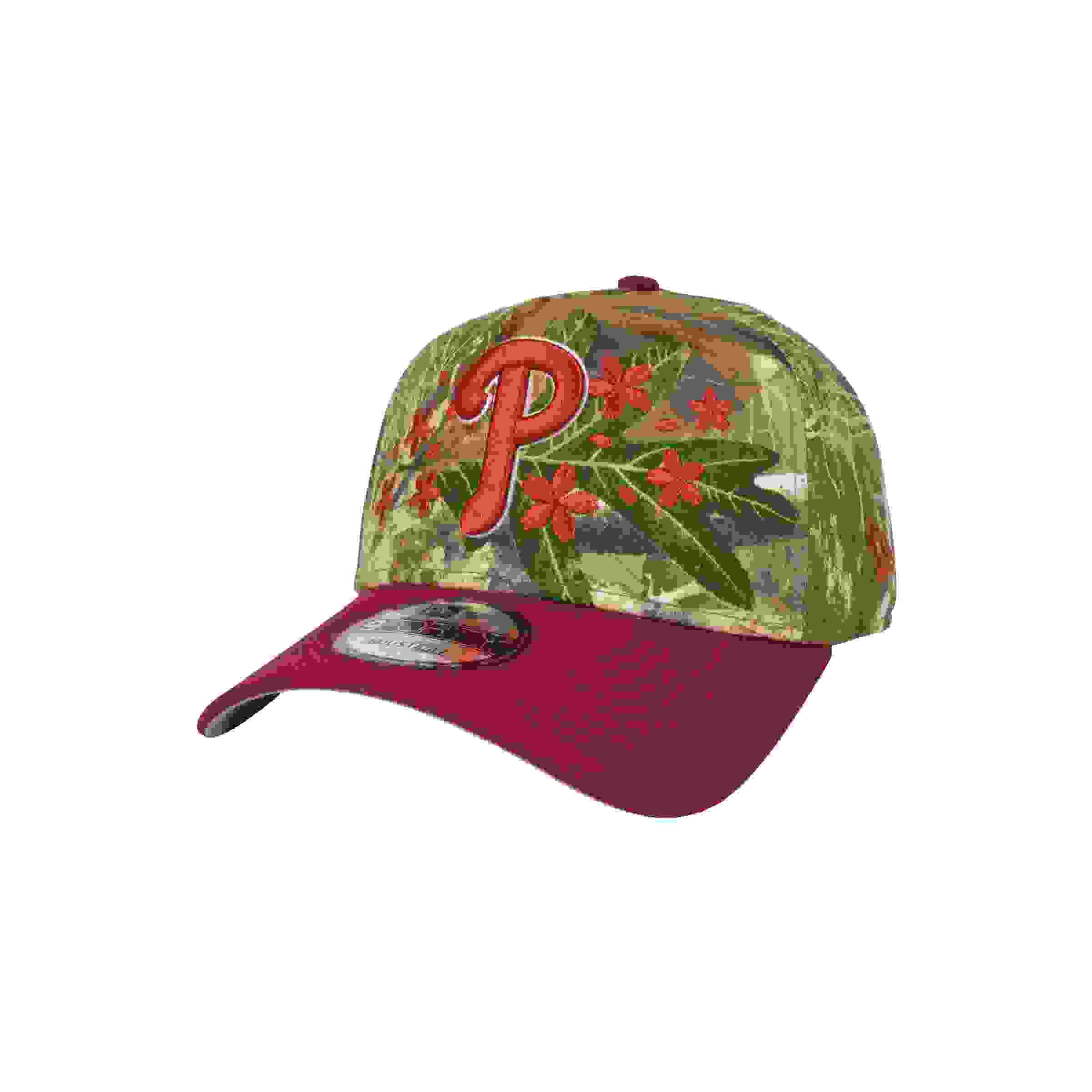 New Era Philadelphia Phillies 9FORTY A-Frame Cherry Blossom Maroon Snapback Hat